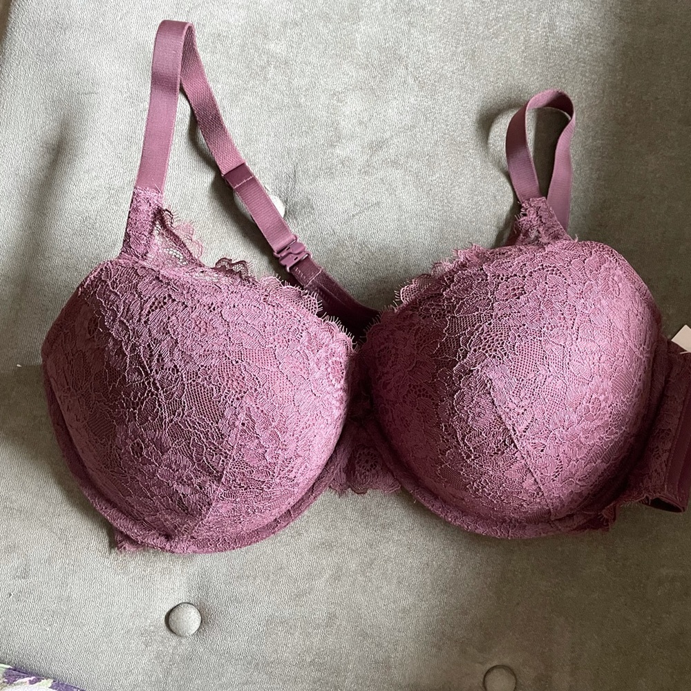 Burgundy Lace bra